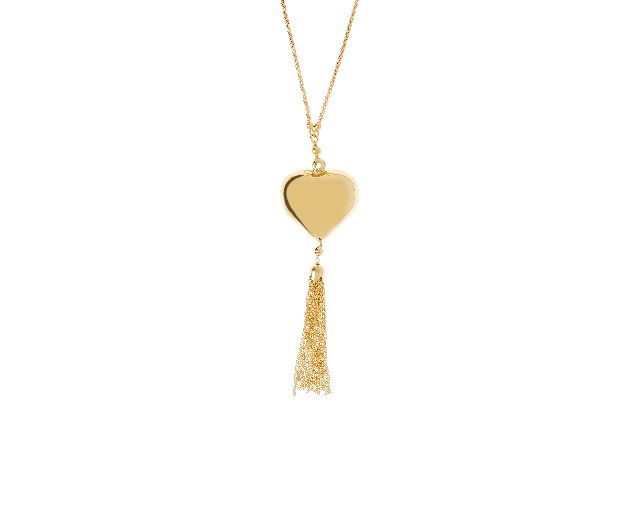 Collana argento dorato con ciondolo cuore