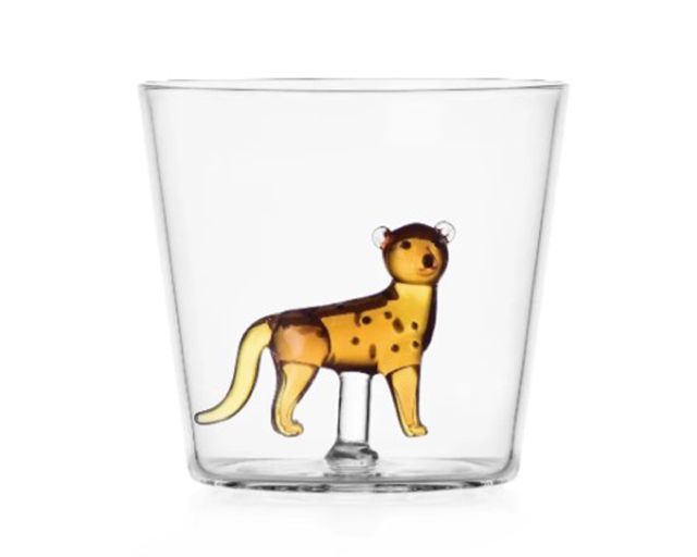 Tumbler glass savannah cheetah