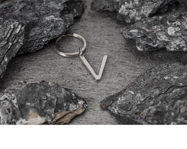 Portachiavi Argento Lettera V Selezione Zanolli 10966 2vpcv