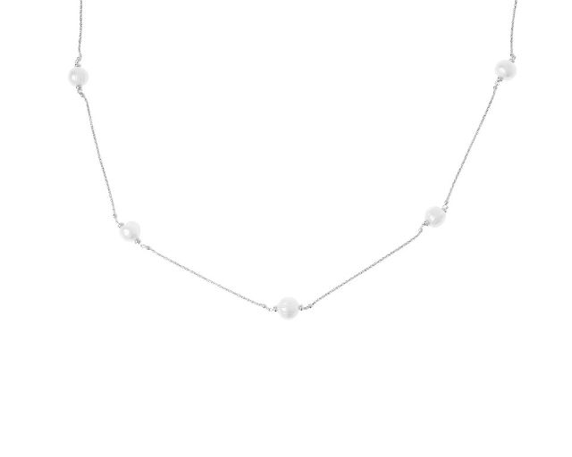 Collana argento con perle