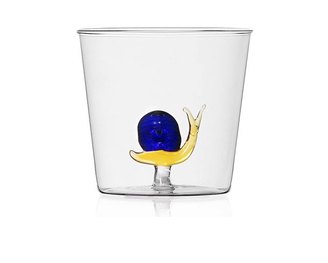 Tumbler glass animal farm snail
