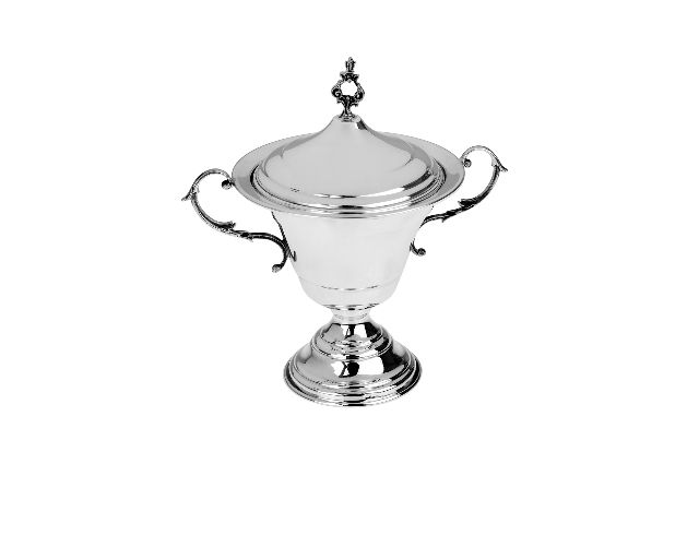 Sugar bowl silver with handles