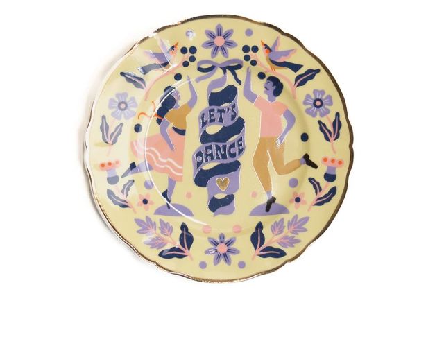 Plate the love party porcelain let's dance