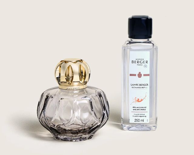 Cofanetto lampada catalitica rosalie grise con profumo 250 ml petillance exquise