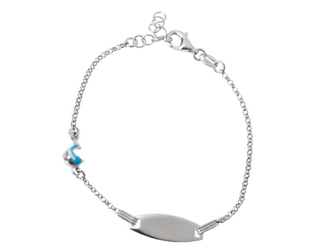 Bracciale bimbo/a argento delfino