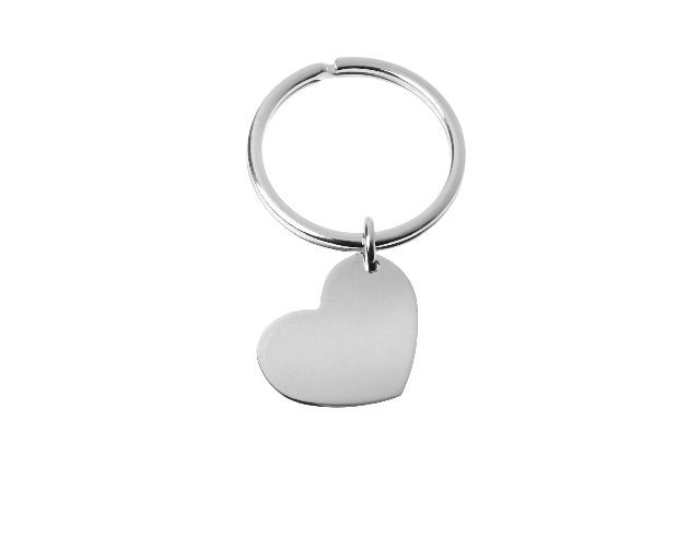 Keychain heart silver