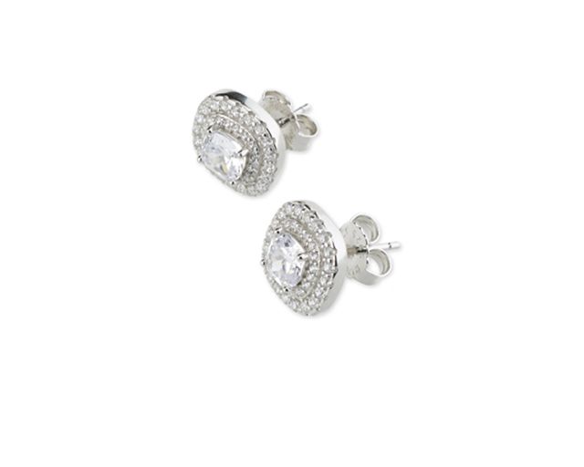 Earrings luce silver with cubic zirconia