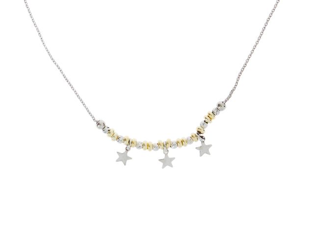 Collana argento con charms stelle