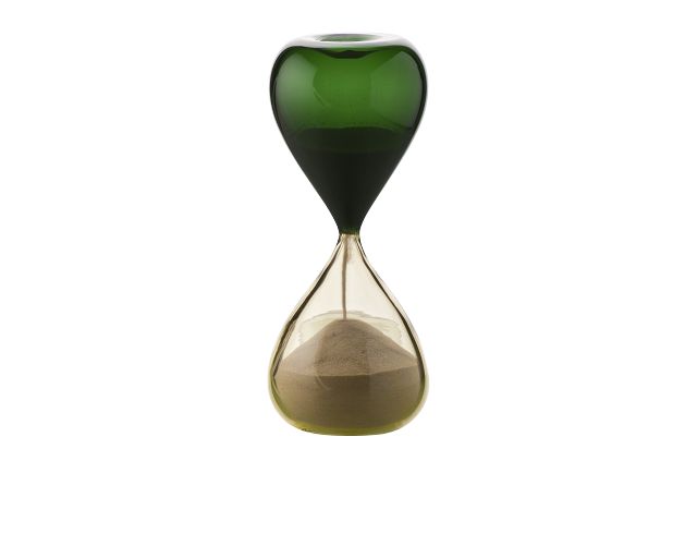 Clessidra vetro di murano verde menta e pagliesco