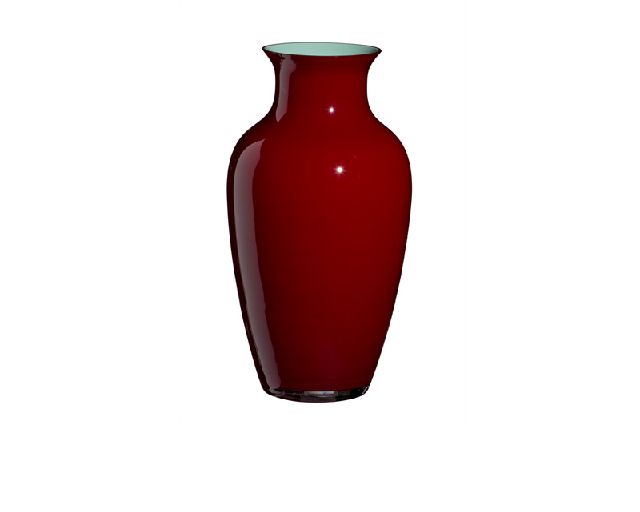 Vase i cinesi murano glass levante bordeaux torquoise