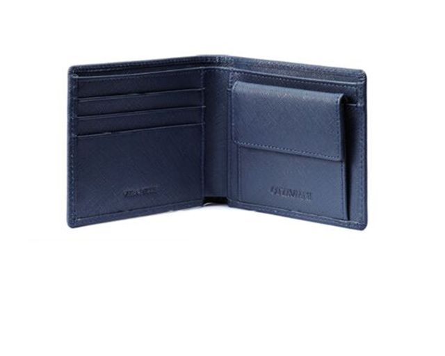 Wallet Leather Blue Ottaviani
