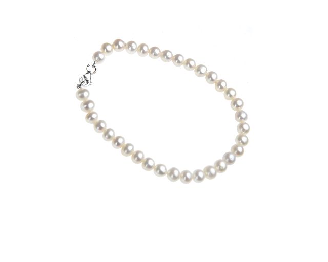 Bracciale oro 750‰ e perle bianche coltivate 24 mesi