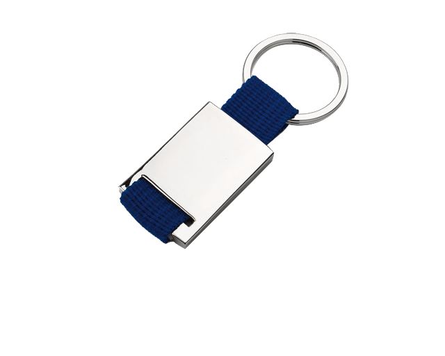 Portachiavi con tessuto blu
