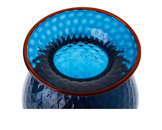 Vaso Fiori Balloton Vetro Di Murano Orizzonte Con Filo Rosso Venini 186842 93110046ozrv