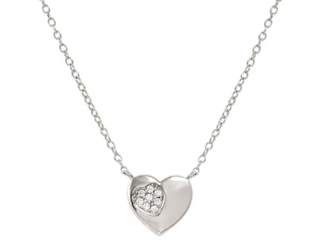 Collana petit sparkle argento cuore e zirconi