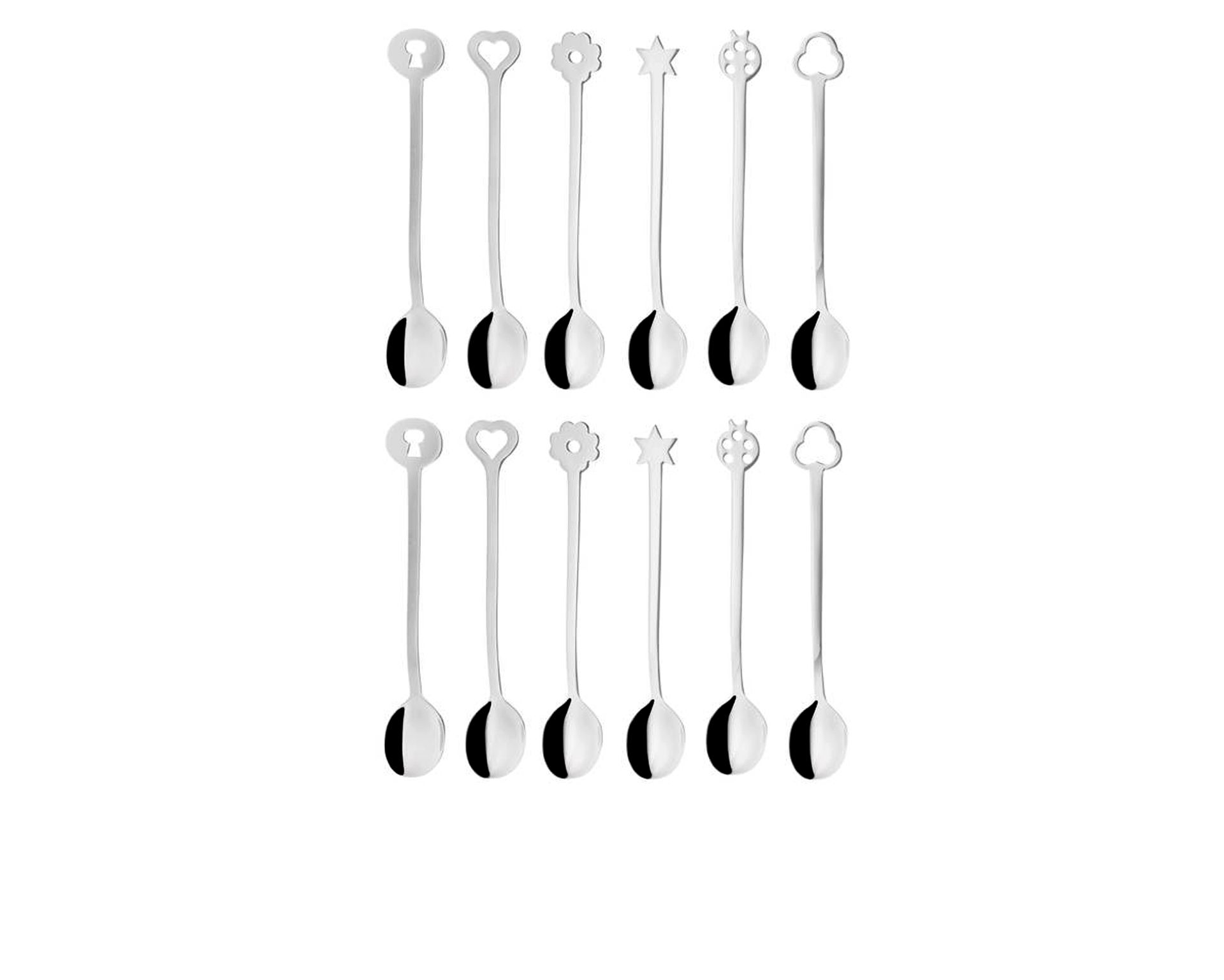 Party Spoon Set Party Portafortuna Steel 12 Pieces Sambonet 127760 73552550c97