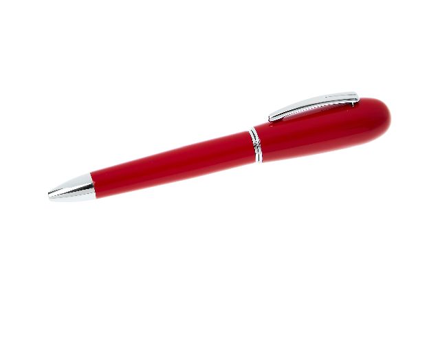 Penna a sfera classica lady con cappuccio in metallo laccato rosso