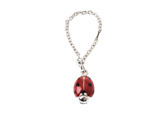 Portachiavi coccinella argento