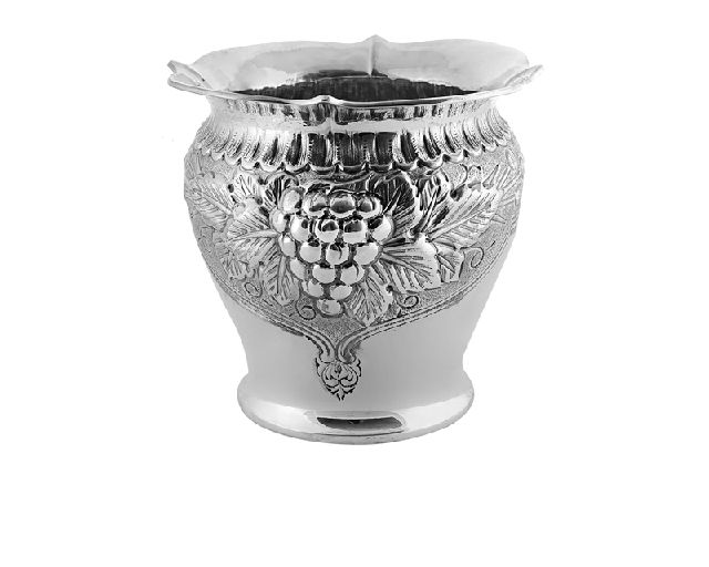 Secchio champagne argento decorazione uva