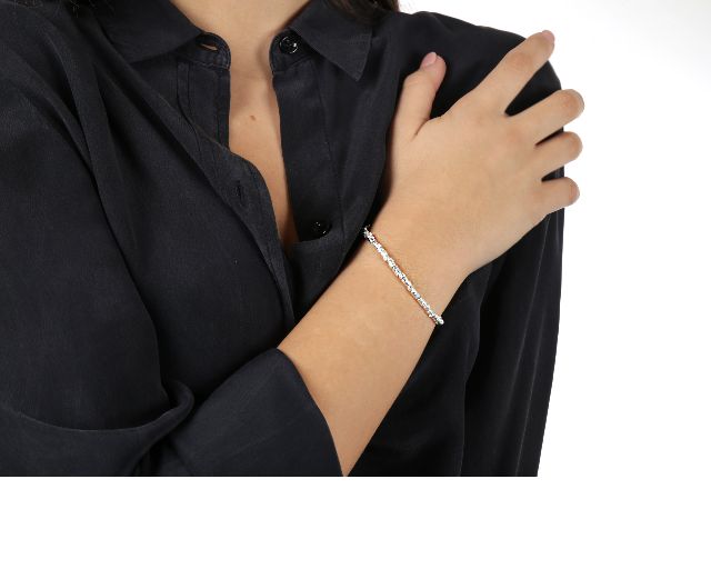 Bracelet Silver With Rhodium Nuggets Selezione Zanolli 139898 611brpepro0319