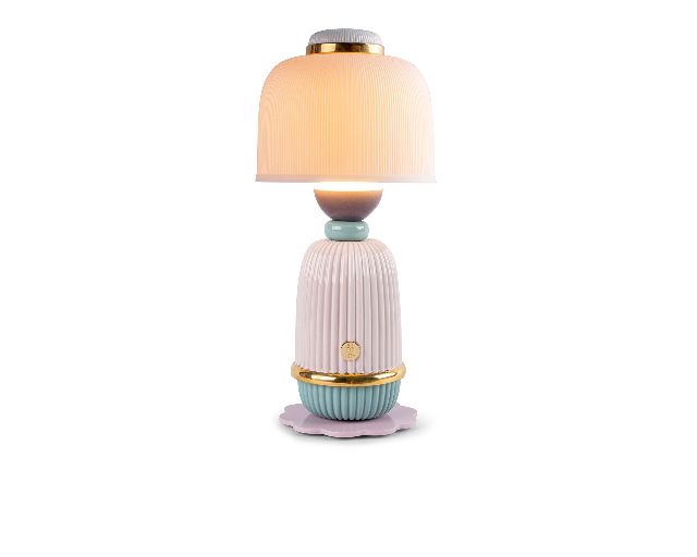 Lampada kokeshi porcellana rosa