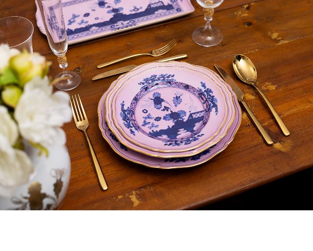 Table setting oriente italiano azalea porcelain 3 pieces