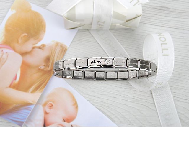 Bracciale composable acciaio mamma