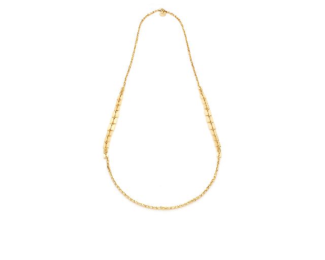 Long necklace lux in gilded bronze