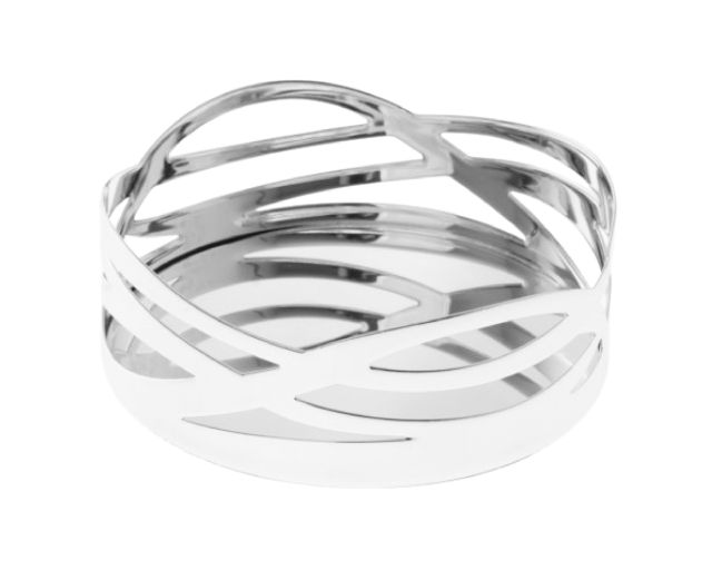 Onde Bottle Coaster Trilaminated Silver With Stopper And Drip Catcher Selezione Zanolli 190502 624w5041tpsg