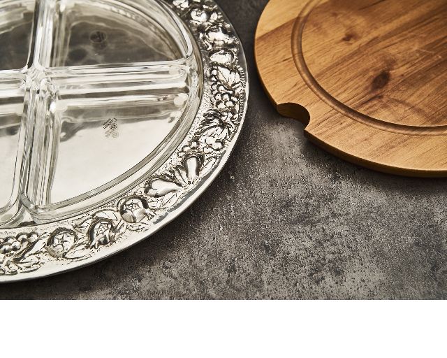 Vassoio Rotondo Per Antipasti E Formaggi Argento Usato Ricondizionato Zanolli Vintage 183869 Us0006692