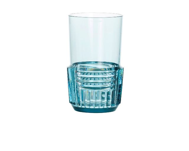 Bicchiere trama colore azzurro