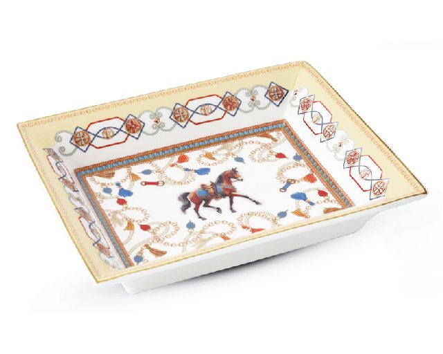 Valet tray cheval porcelain