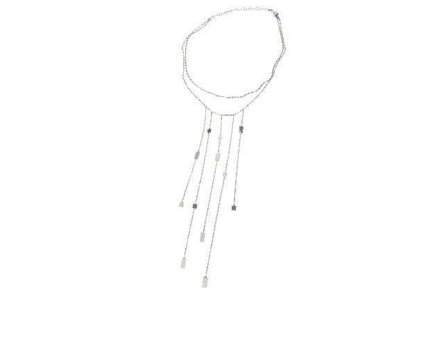 Necklace silver multifilament