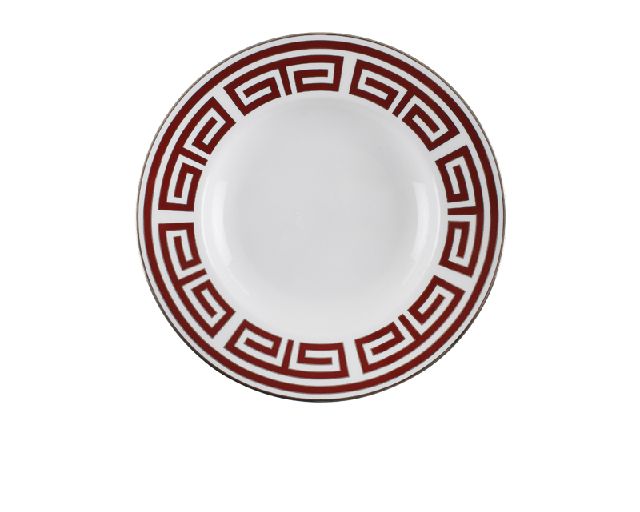 Soup plate labirinto scarlatto porcelain