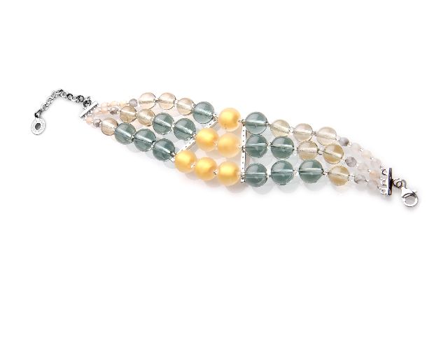 Bracelet nuance grey and amber