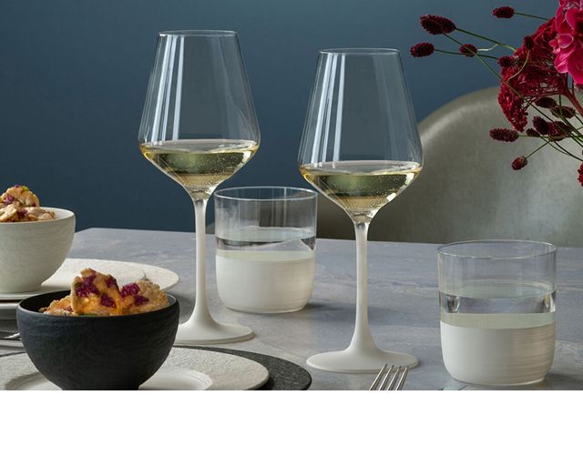 Glass Set Manufacture Rock Crystal 4 Pieces For White Wine Villeroy E Boch