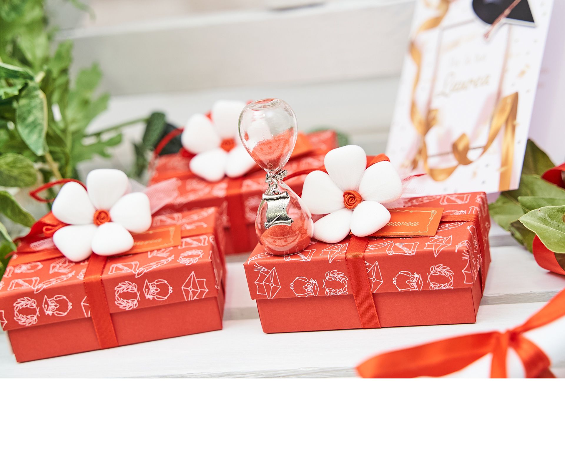 Hourglass Parchment With Box And Sugared Almonds Selezione Zanolli 156634 912mz9184hx