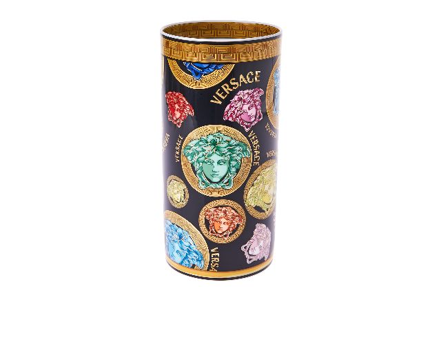 Vaso madusa amplified porcellana nero