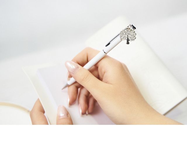 Pen White With Tree Of Life Pendant And Box Selezione Zanolli 168868 912mz20182