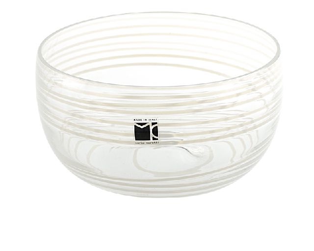 Bowl le rientranti murano glass spirale