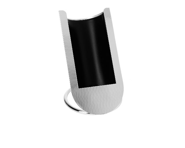 Thermal bottle holder trilaminated silver with silver band