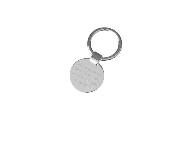 Portachiavi Argento Con Piastrina Tonda Selezione Zanolli 154277 2vb48pct